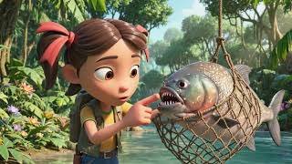 👧 3D Girl vs. REAL Amazon River Monsters! 🐬 Pink Dolphins, Electric Eels & Piranhas! 🌊