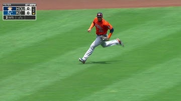 HOU@KC: Gomez shows his speed with a running catch