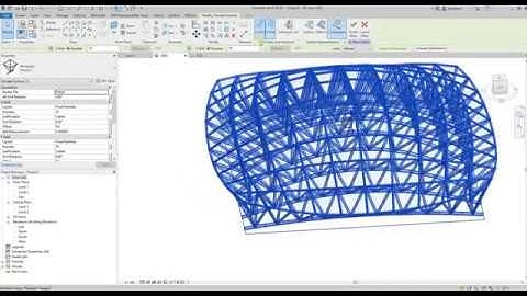 Truss Roof Structure by Massing (Adaptive Components- Pattern Based )