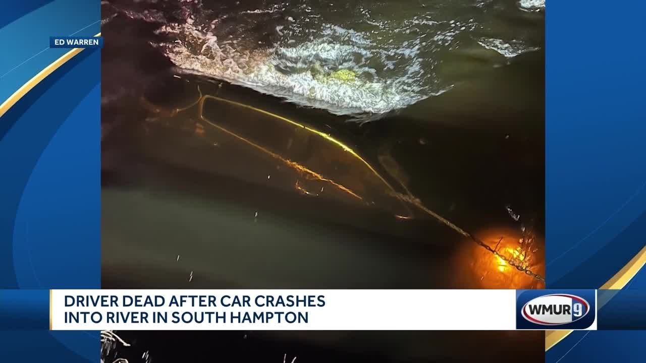 South Hampton man dies after car crashes into river - YouTube