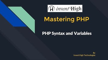 Mastering PHP   Lesson 4   PHP Syntax and Variable