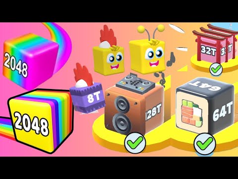 Most Satisfying 2048 Fusion Ever – Jelly Run & Happy Cubes