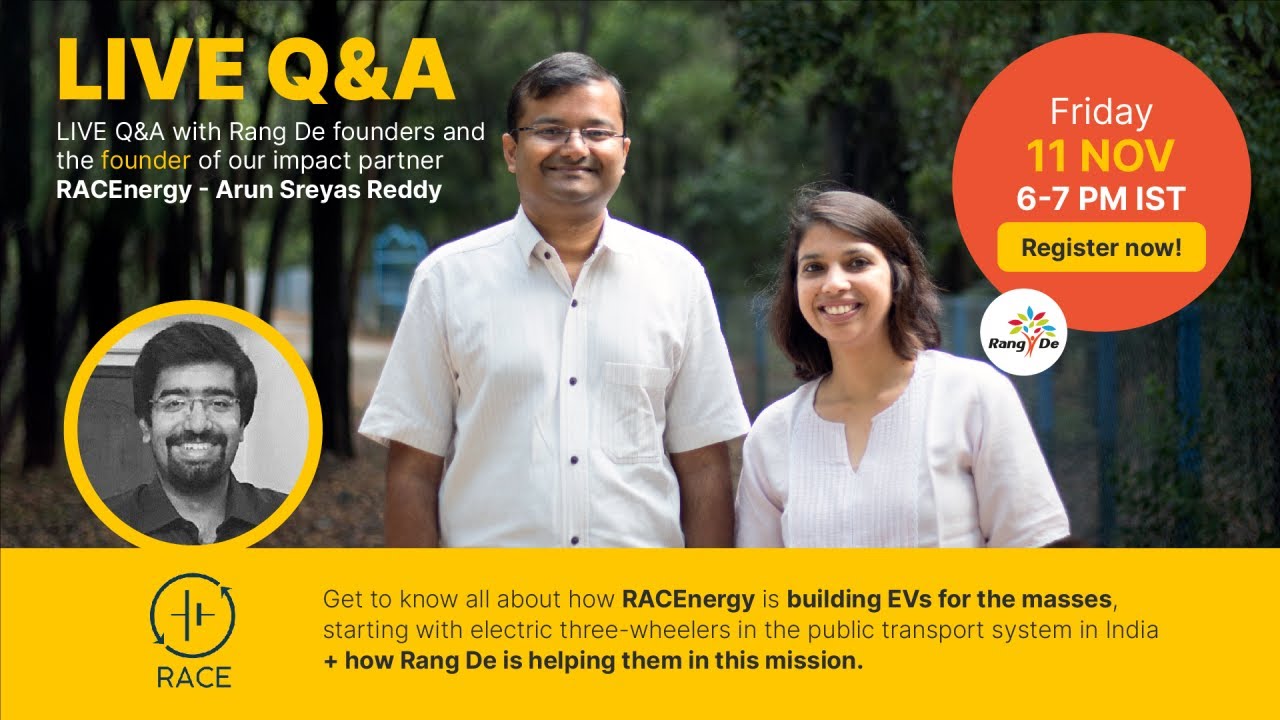 Q&A with Arun Reddy - RacEnergy | Rang De | Social Investing