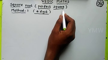 Vedic maths finding square root of perfect square number