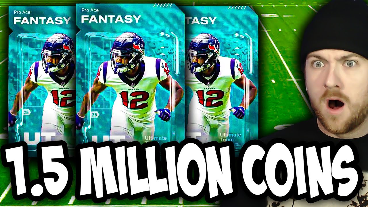I SPENT 1.5 MILLION COINS ON PRO ACE FANTASY PACKS IN MADDEN 25!