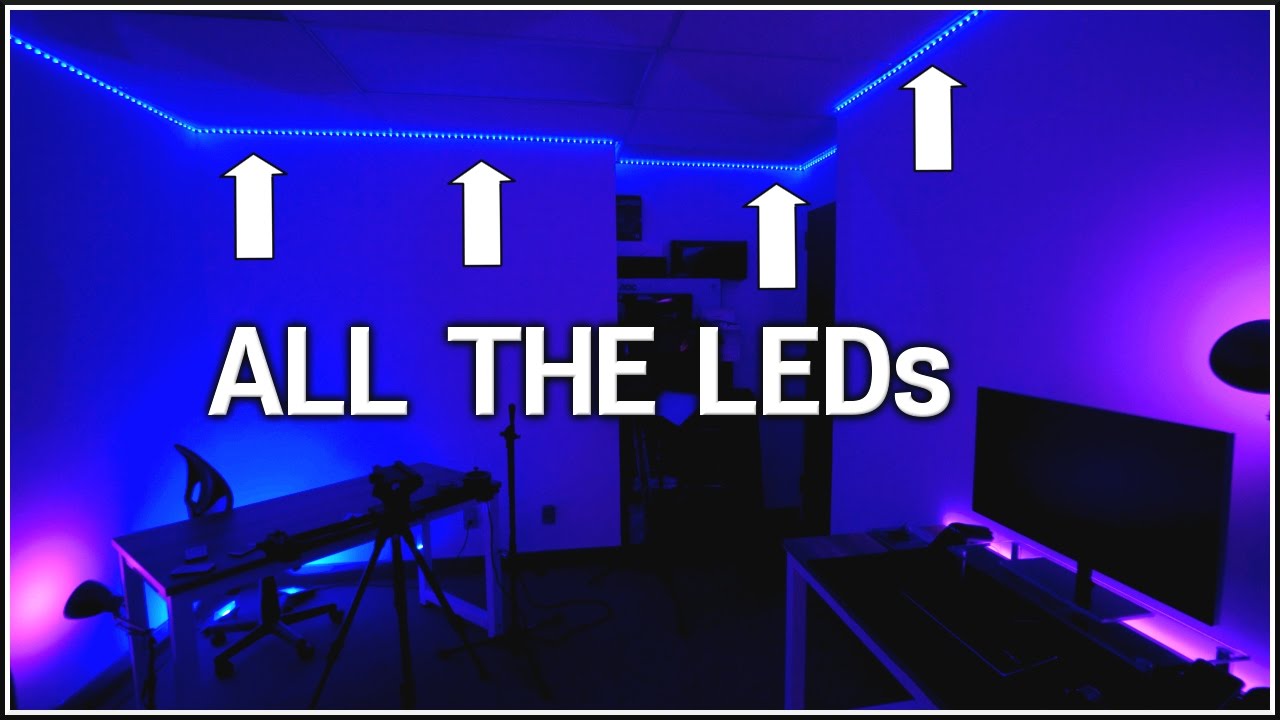 rgb room leds whole light led lights ceiling install lighting bedroom rooms strips around put gaming setup decor rope