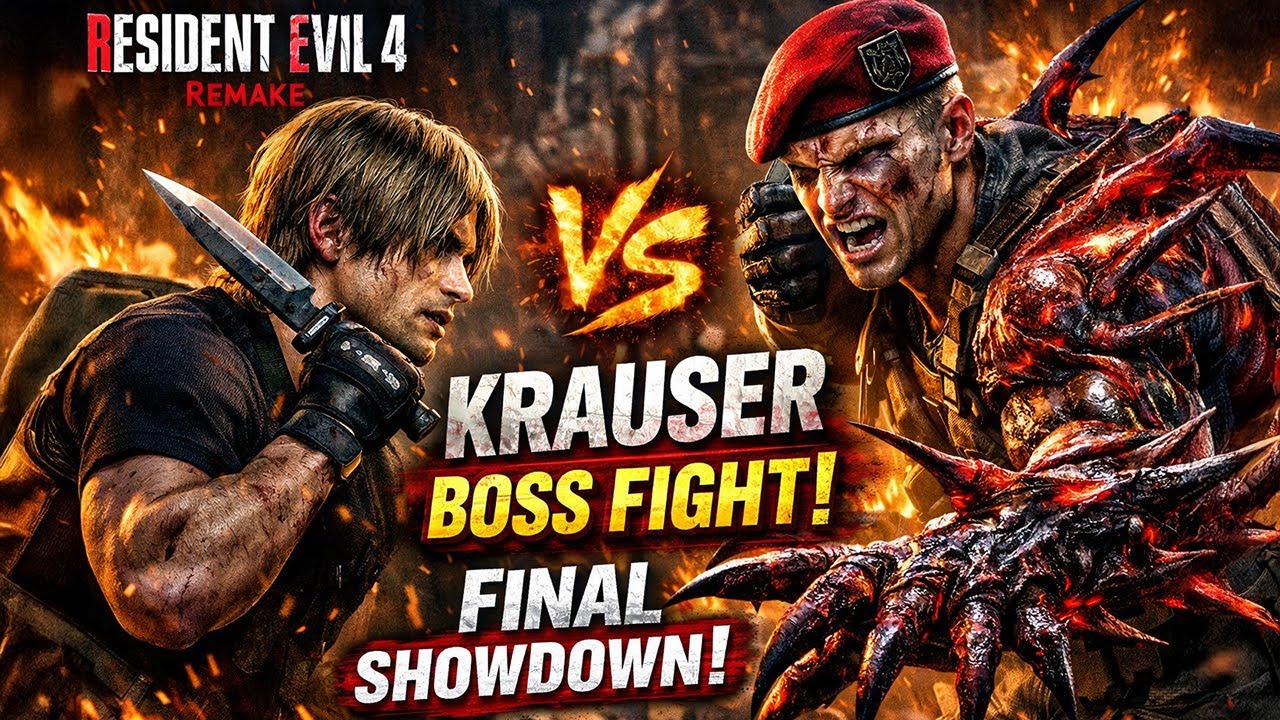 Jack Krauser Final Boss Fight NO DAMAGE | RE4 Remake - YouTube