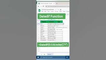 How to calculate Age in Excel ? (DATEDIF function) Calculate age from Date of Birth  #soths #excel