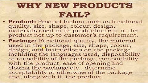 Why New Products Fail?