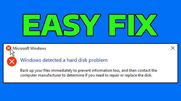 How To Fix Microsoft Windows Detected a Hard Disk Error in Windows