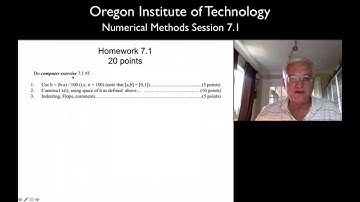 OIT Math 451 session 7.1 Solving Numerical Differential Equations : Euler