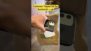 Uber Eats Customer Tipped $4 For Sandwich! ? #shorts #fooddelivery #panerabread #deliverydriver