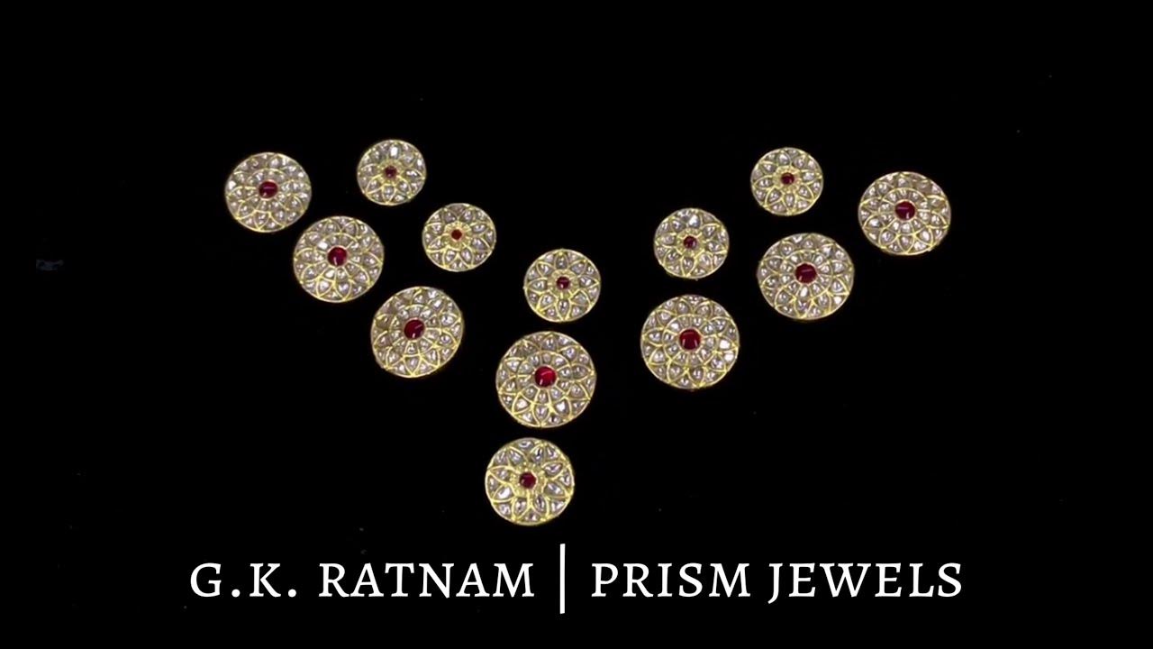 23k Gold and Diamond Polki all-white Sherwani Buttons for Men – G. K. Ratnam