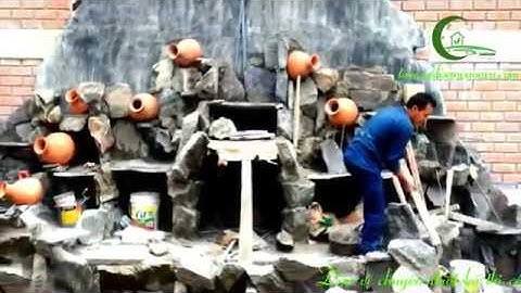 Tiểu cảnh thác nước non bộ - thi công tiểu cảnh thác nước non bộ đơn giản mà đẹp