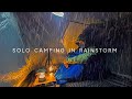 SOLO CAMPING • CAMPING IN RAINSTORM • RELAXING AND SLEEP WITH THE SOUNDS OF RAIN • ASMR