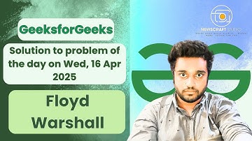 Floyd Warshall problem solved in JS | GeeksforGeeks | POTD | Streak 137 | Wed, 16 Apr 2025