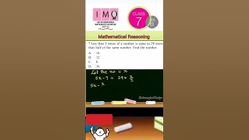 IMO Class-7 Level-1|Mathematical Reasoning|Important Question @mathemagicalduniya #maths #imo