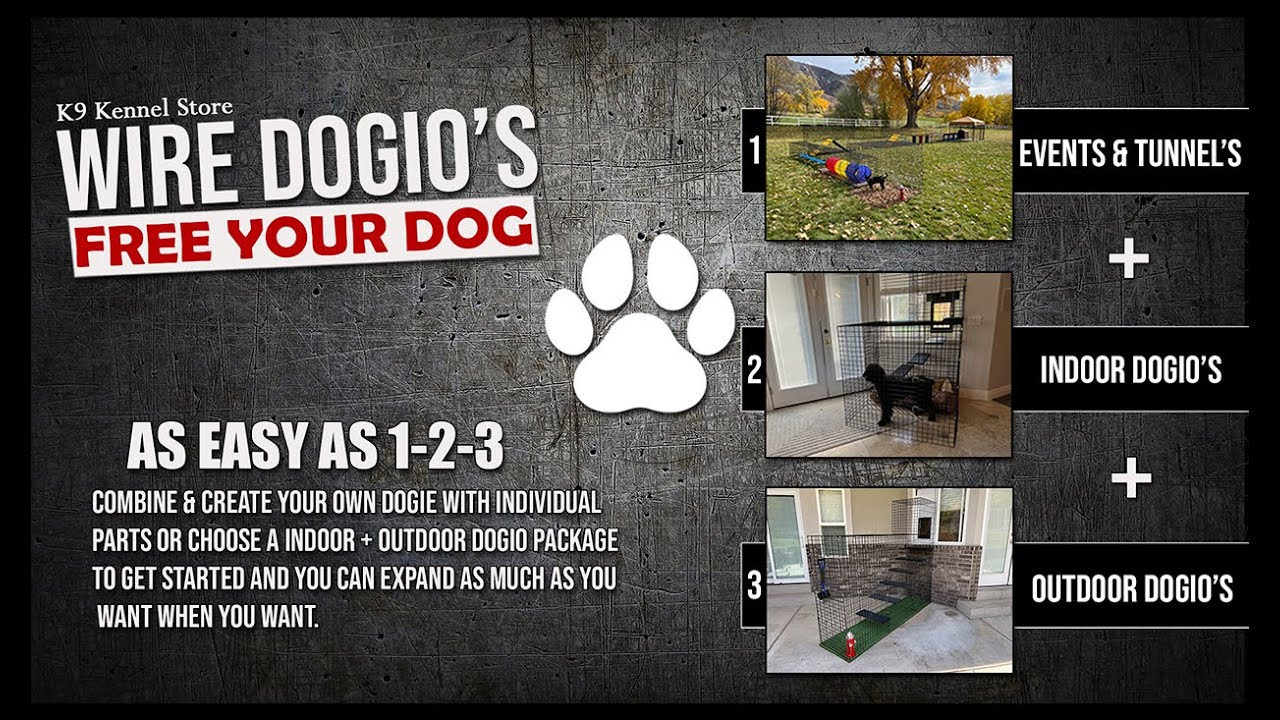 K9 Kennel Store Dogio Tunnel System and Dog Runs - YouTube