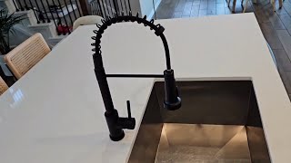 Black Kitchen Faucet with Pull Down Sprayer: Affordable, Durable Stainless Steel Upgrade!