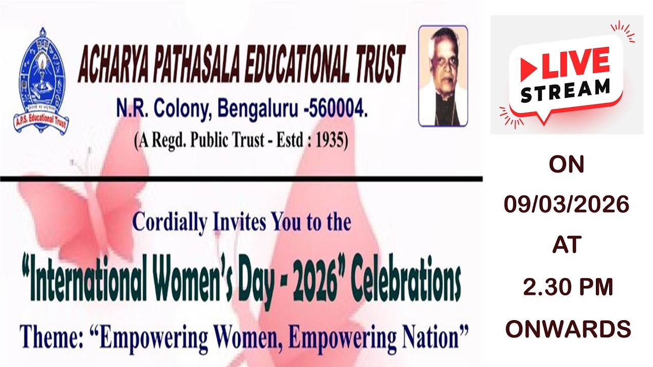 Live - APS Trust - INTERNATIONAL WOMEN'S DAY 2026 / Theme - EMPOWERING WOMEN, EMPOWERING NATION