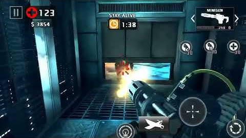 Dead trigger 2 minigun & type 92 level 57 defend gameplay take no damage iOS on hard no booster T...