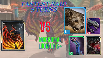 FASTEST 5 TURNS DEFEATED REFRENANTEM (NO HEAL) with MARSUPIAL LION Level 6+ RAID BOSS (JWA)stat note