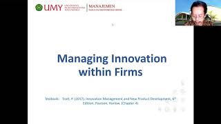 Managing Innovation Within Firms - The Dilemma (Trott, 2017; Ch 4)