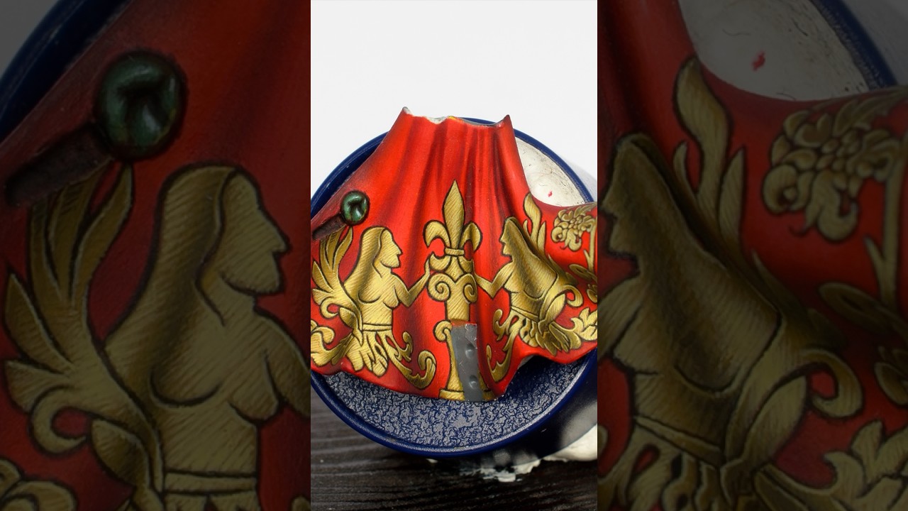 Freehand on  Saint Celestine’s cloak 