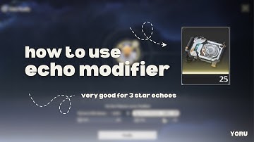 How to use echo modifier - Wuthering Wave