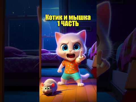 Котик и мышка 1 ЧАСТЬ #dalle3 #chatgpt #aiart #aicat #cats #ai #юмор #ии #кот #мультик