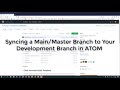 How to Sync Github Main/Master to Your Development Branch in ATOM