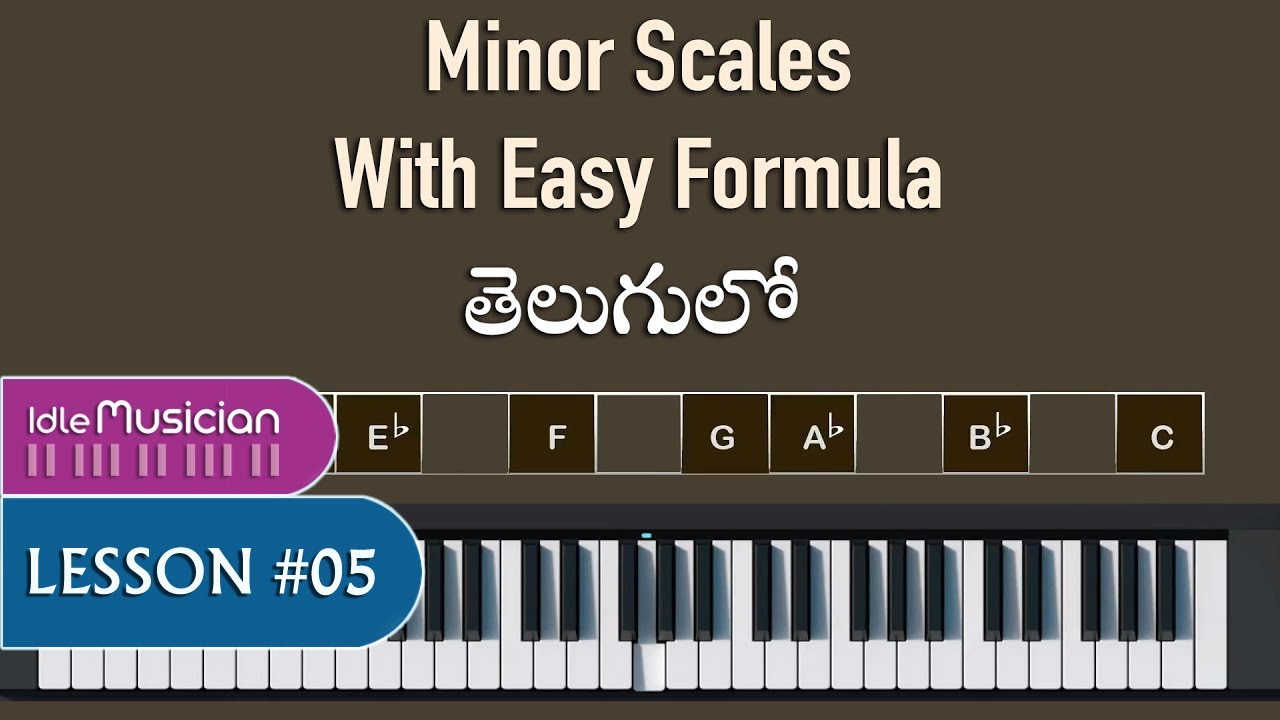 All Minor Scales on keyboard Lesson 5 Telugu YouTube