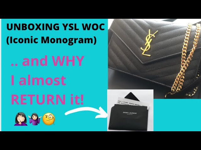 YSL MONOGRAM CHAIN WALLET WOC UNBOXING