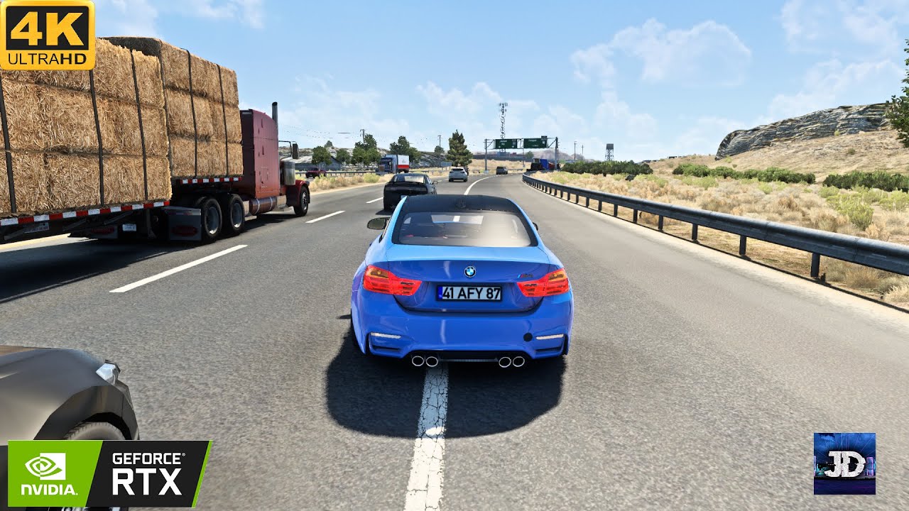 BMW M4 Cutting up Through Traffic | RTX 3060 |American Truck Simulator ...