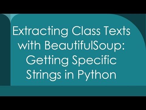 Extracting Class Texts