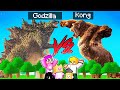 GODZILLA vs. KONG Fight In Our MINECRAFT SERVER! (INSANE LANKYBOX BATTLE!)