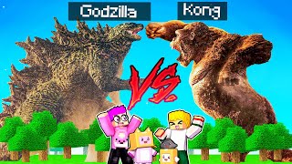 GODZILLA vs. KONG Fight In Our MINECRAFT SERVER! (INSANE LANKYBOX BATTLE!)