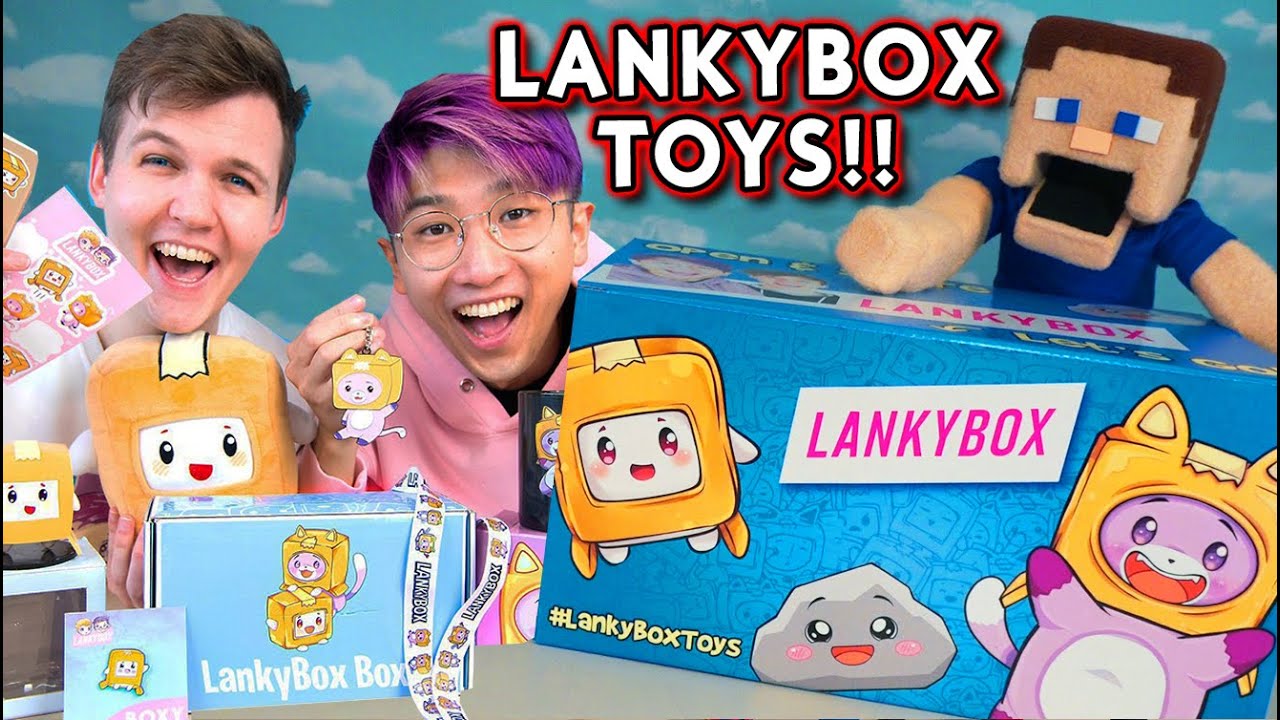 LankyBox Bonkers Toys Mystery Box Figures, Plush Unboxing w/Justin