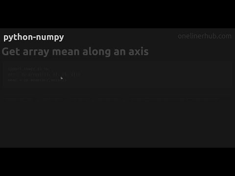 Get array mean along an axis