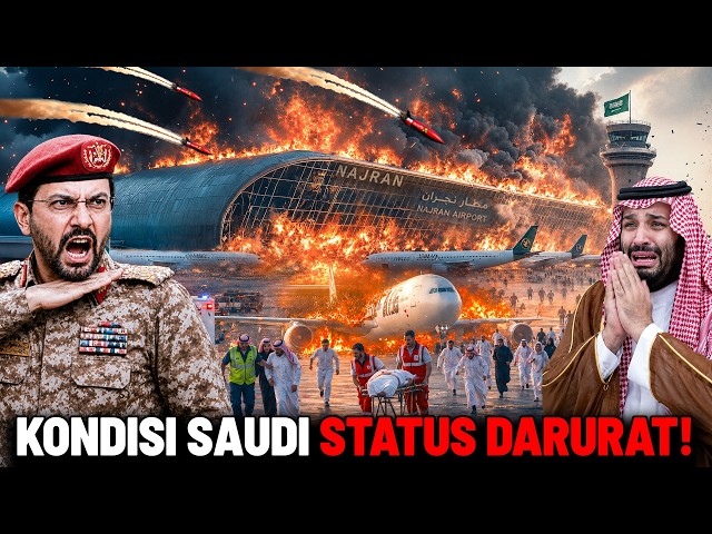 BANDARA ARAB SAUDI LUMPUH TOTAL! Serangan Rudal Balistik & Drone Houthi Ledakkan Jantung Kota Saudi