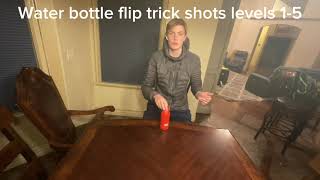 Water Bottle Flip Trick Shots Levels 15