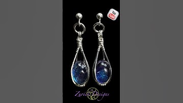 How I Wrap Small Cabochons Video Highlights. #wirewrapping  #wirejewelry #wirewrappedjewelry