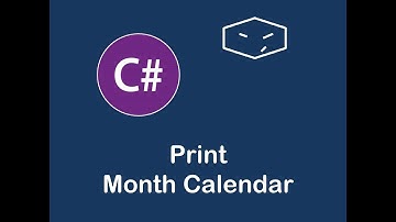 print month calendar in c#