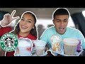 TRYING OUR FOLLOWERS FAVE STARBUCKS DRINKS PT. 2💚 | GIVEAWAY💸