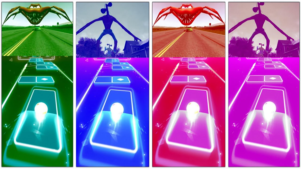 Siren Head vs Lightning McQueen 🔥 Coffin Dance Battle in Tiles Hop… WHO WINS?!