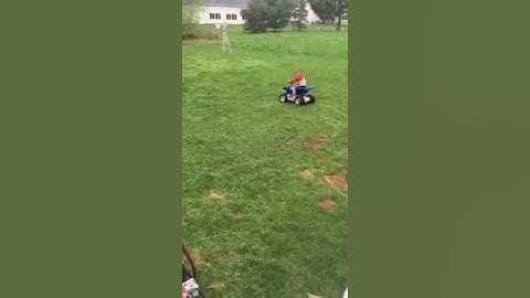 First ride on 36v power wheels.