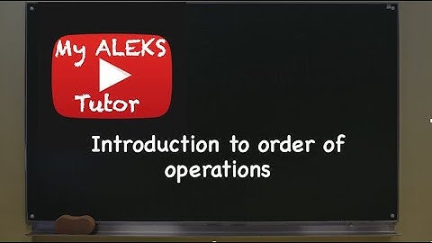 Introduction to order of operations