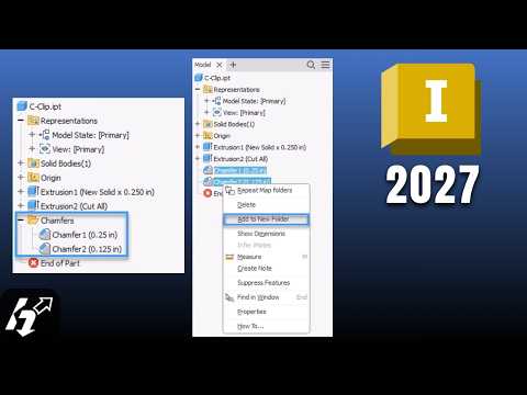 Browser Folders Now at the Part Level | Inventor 2027