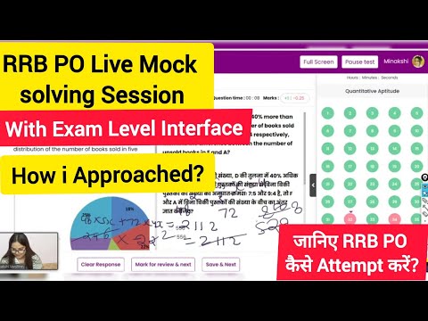 RRB PO Live Mock Solving Session With Exam Interface | Maths + Reasoning In 45 Minutes