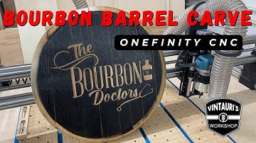 Engraving a Bourbon Barrel lid with the OneFinity CNC